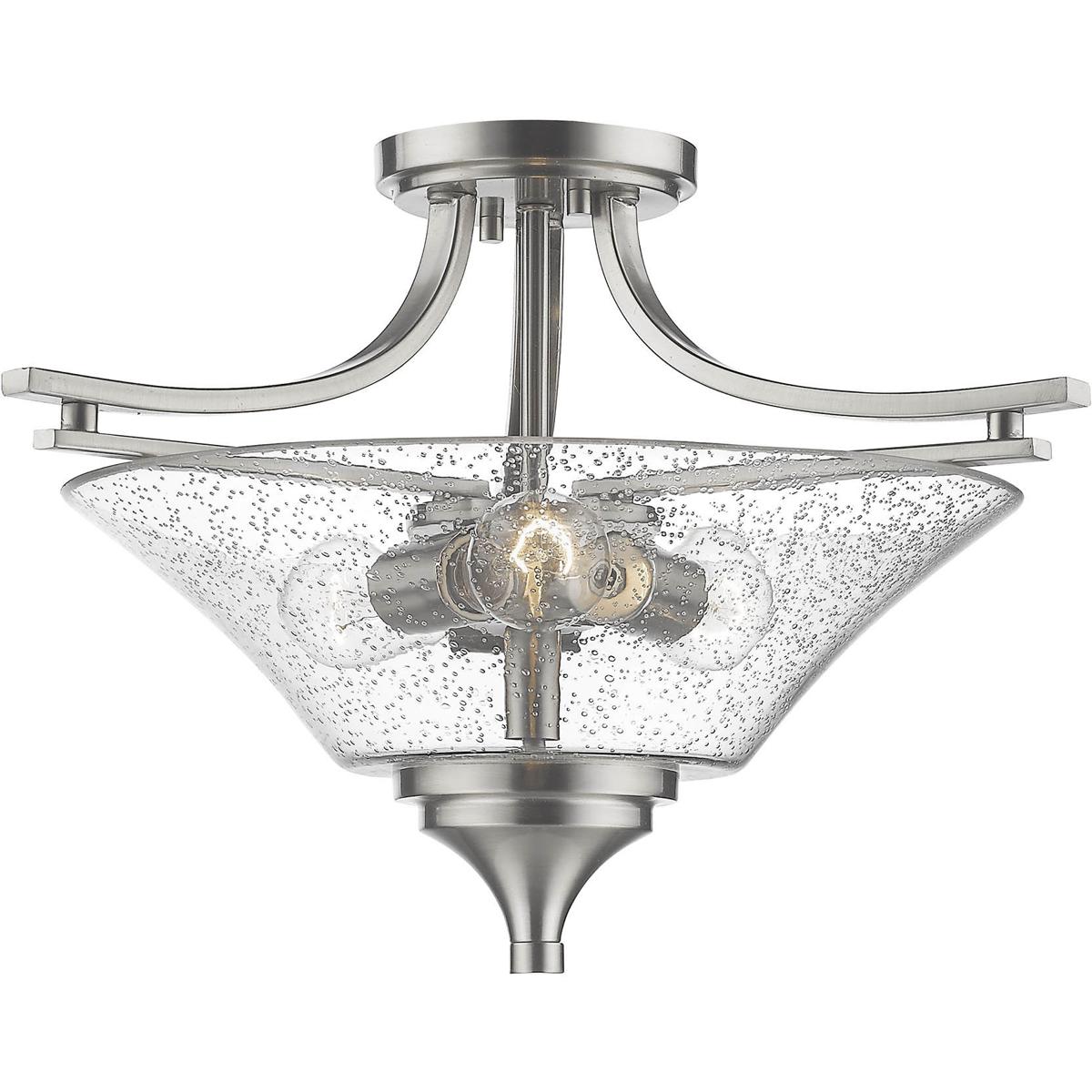 Millennium Lighting 1483-SN Natalie 3 Light 19 inch Satin Nickel Indoor Semi-Flush Ceiling Light